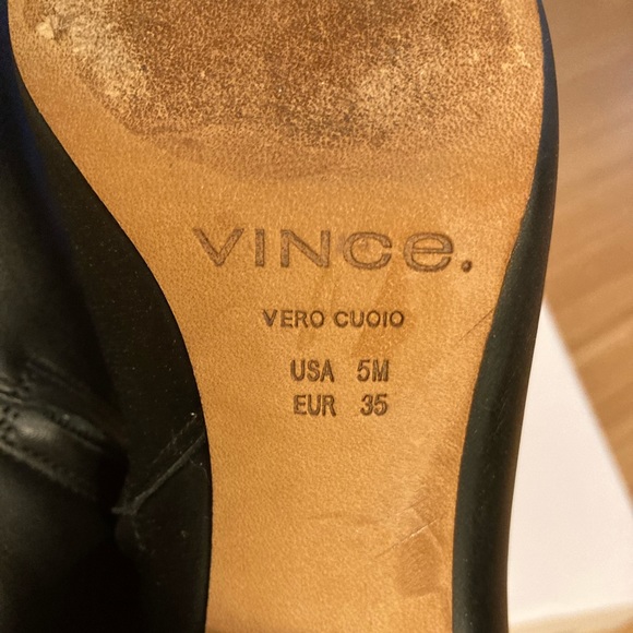 VINCE Black Leather Tillie Booties - Picture 13 of 14